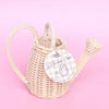 Natural rattan watering can