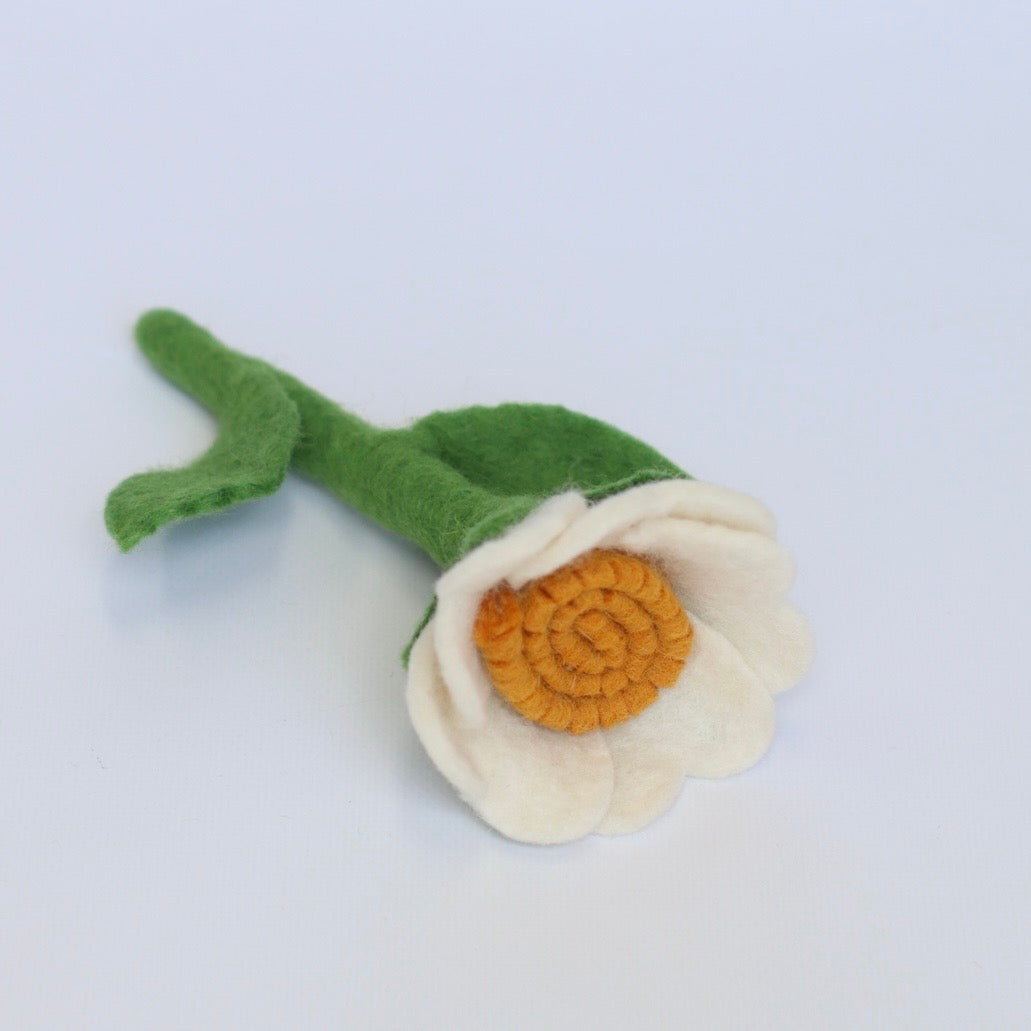 Felt white Buttercups single and sets