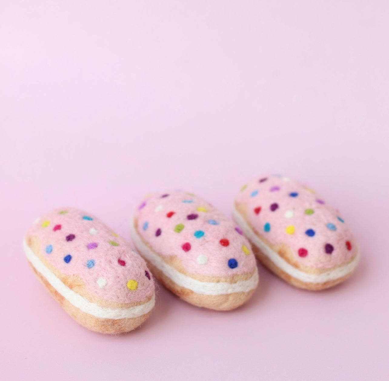 Pink Sprinkle Eclairs - 2 pce