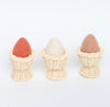 Taro egg cup + felt eggs - 6 pce