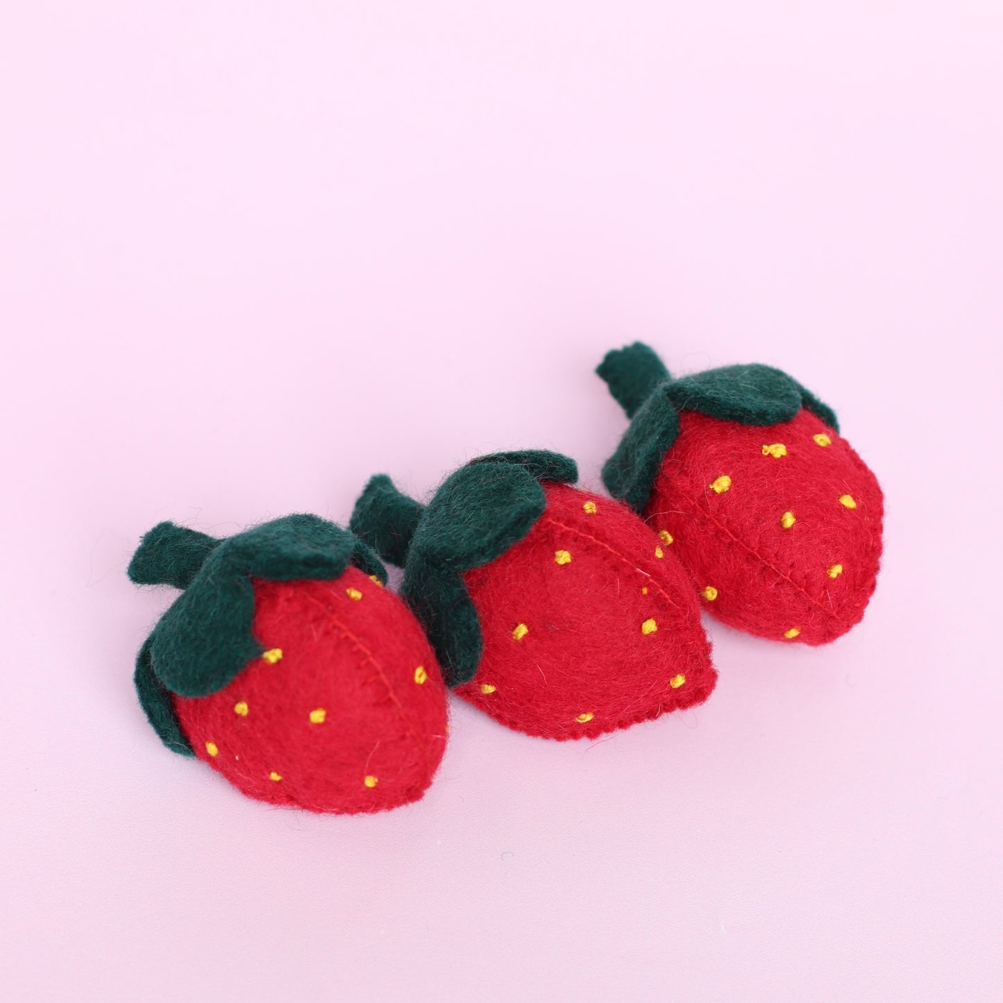 Strawberry Set of 3 - red