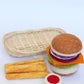 Loaded Burger and fries + Rattan tray