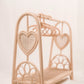 Heart strings open DOLLY WARDROBE (3 hangers included)