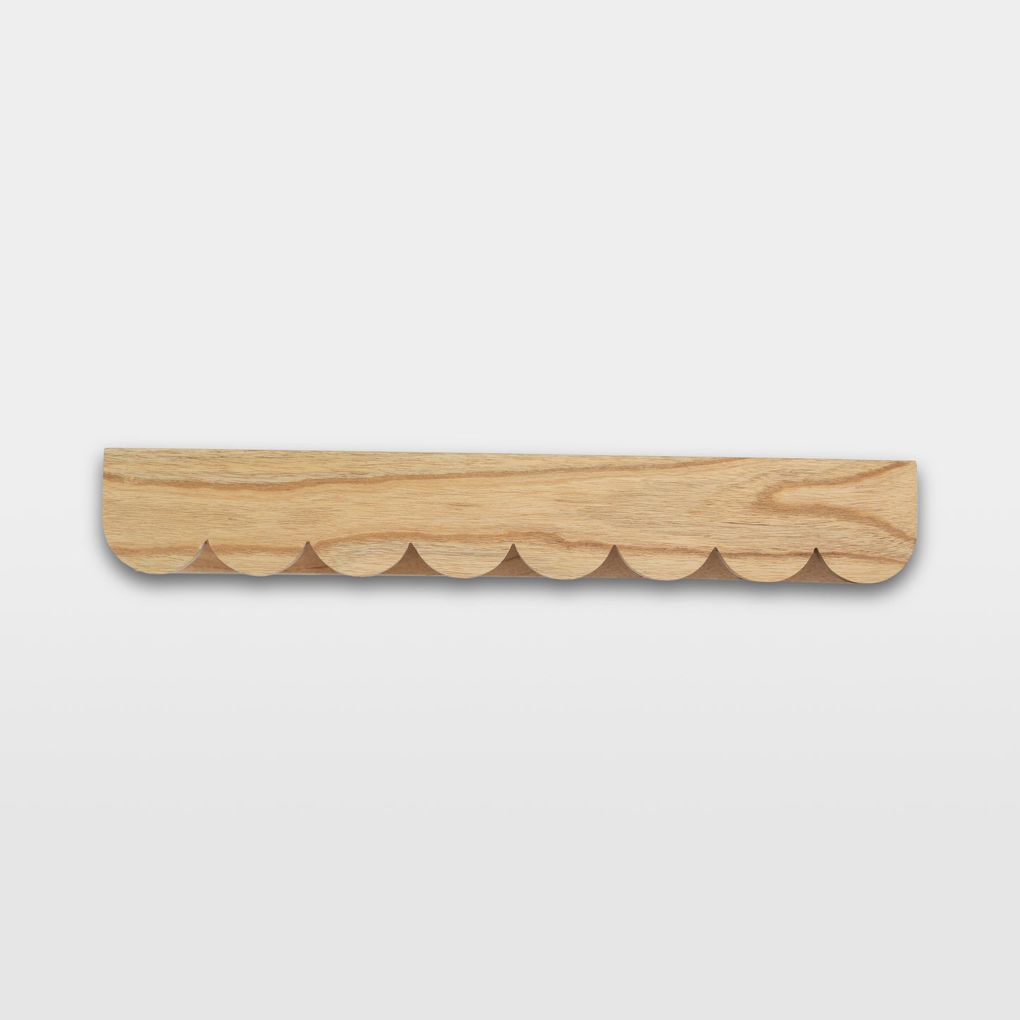 Solid Hard wood Scalloped floating wall shelf - 65cm