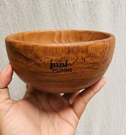 Teak fruit bowl