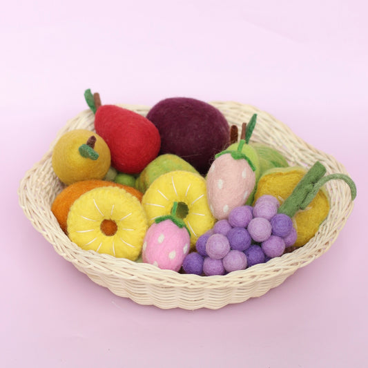 Mega giant fruit set plus basket - 17 pce set