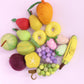 Mega giant fruit set plus basket - 17 pce set