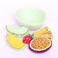 Felt fruit + felt bowl- 6 pce set