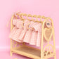 Heart strings open DOLLY WARDROBE (3 hangers included)