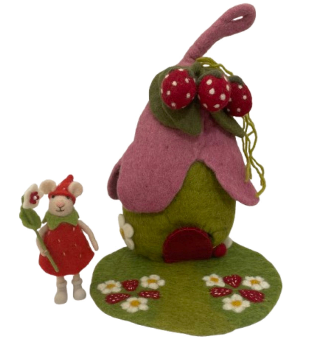 Strawberry felt mouse