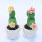 Felt cactus in pot- 2 styles