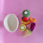 Felt tutti frutti Salad + felt bowl- 8 pce set