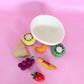 Felt tutti frutti Salad + felt bowl- 8 pce set