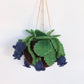 Blueberry felt Kokedama - hanging plant