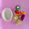 Felt tutti frutti Salad + felt bowl- 8 pce set