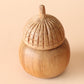 Java teak acorn pots - 2 sizes