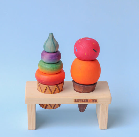 ON SALE Little Monq hand painted popsicle set plus stand