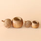 Java teak acorn pots - 2 sizes