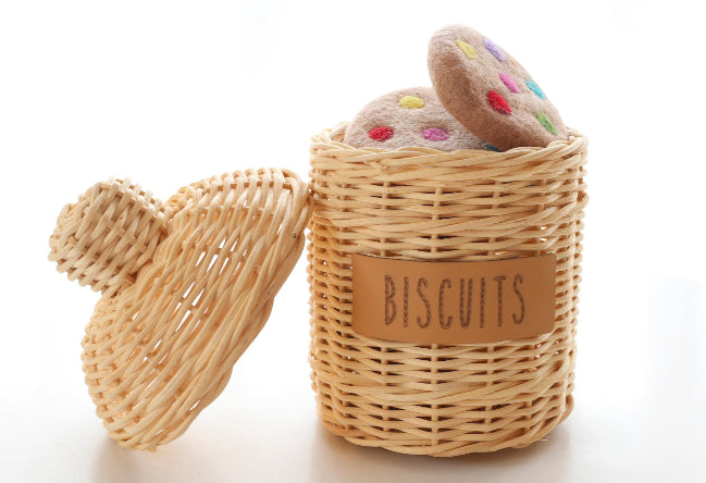 Rattan Cookie jars