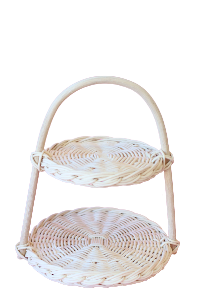 SECONDS Siena arched rattan cake stand