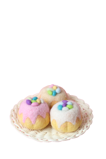 Easter egg sponge cakes