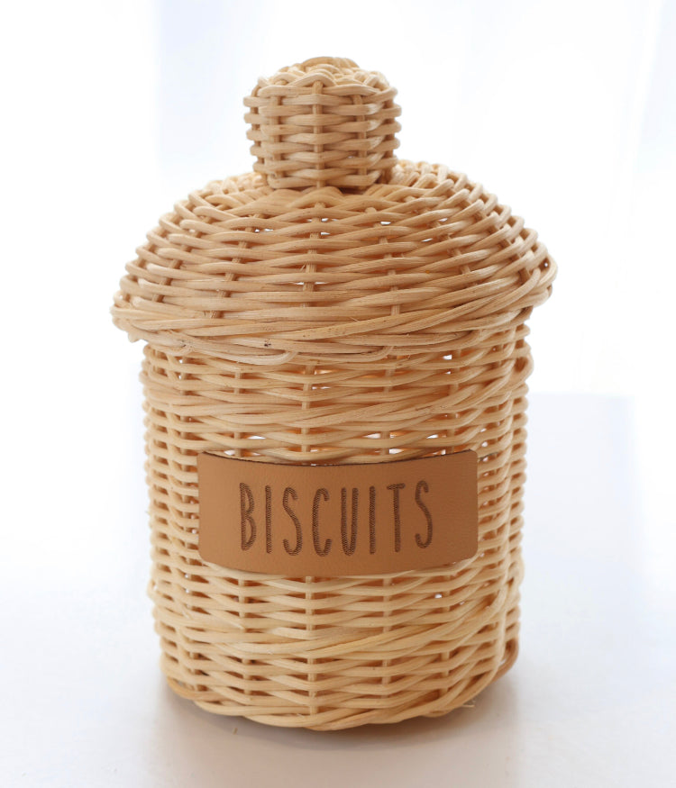 Rattan Cookie jars