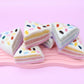 Confetti Birthday cake slices - 2 pce