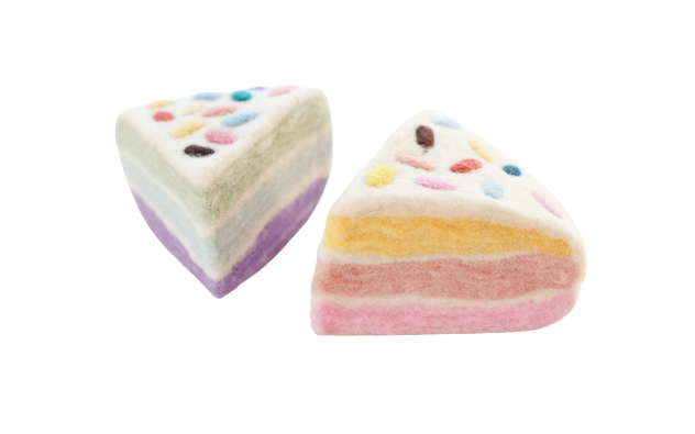 Confetti Birthday cake slices - 2 pce
