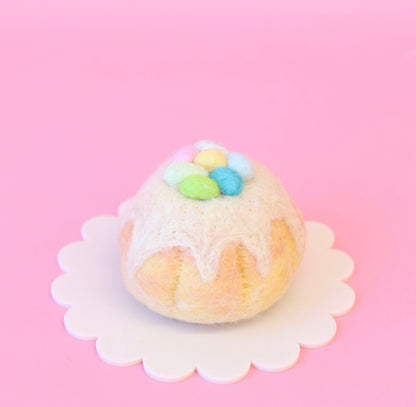 Easter egg sponge cakes