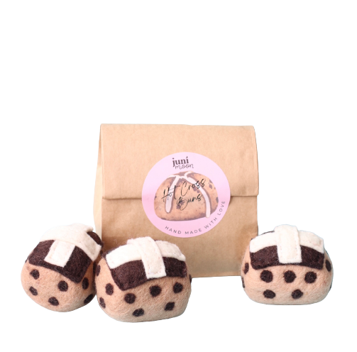 Felt traditional hot cross buns - set or single